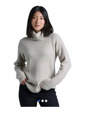 KUHL SIENNA Waffle Turtle Neck Gray SWEATER Small